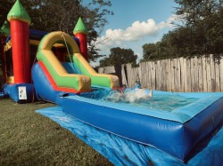 MULTI-COLORED BOUNCE CASTLE COMBO