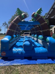 IMG 0669 1746553831 30 ft BLUE TROPICAL DUAL LANE SLIP N SLIDE