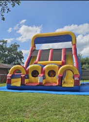 27ft MonStar Rockwall Dual Lane Mega Slide