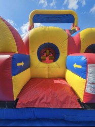 IMG 0205 1766964355 27ft MonStar Rockwall Dual Lane Mega Slide